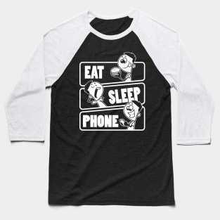 Eat Sleep Phone Repeat Funny Smart phone for kids print Baseball T-Shirt